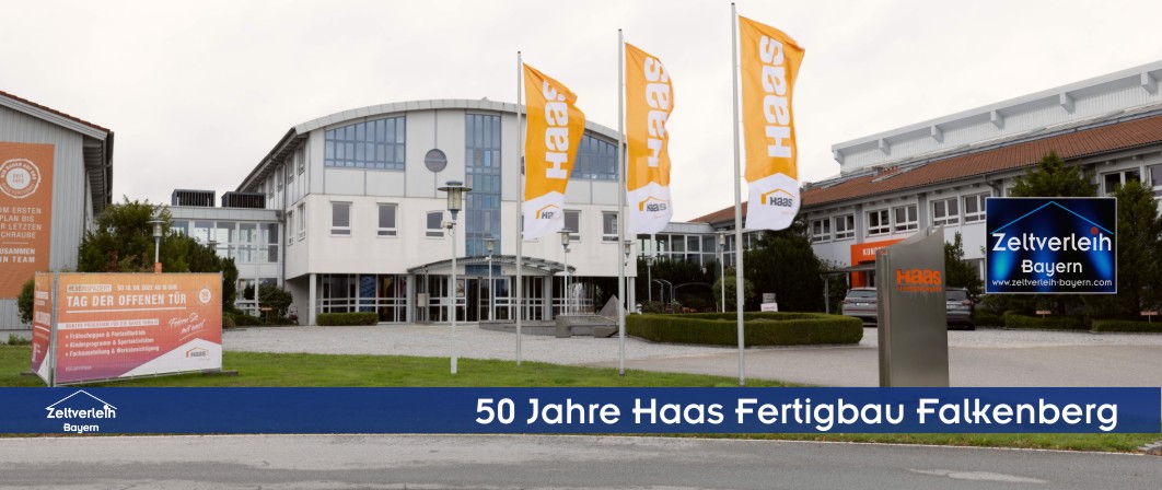 Full-Service-Eventmanagement: 50 Jahre Haas Fertigbau Modulare Großzeltkombination auf dem Werksgelände von Haas Fertigbau in Falkenberg bei Eggenfelden – wirtschaftliche Eventkonzepte von Schätzl Ereigsnismanagement, Ihrer Eventagentur für Landshut und Passau.