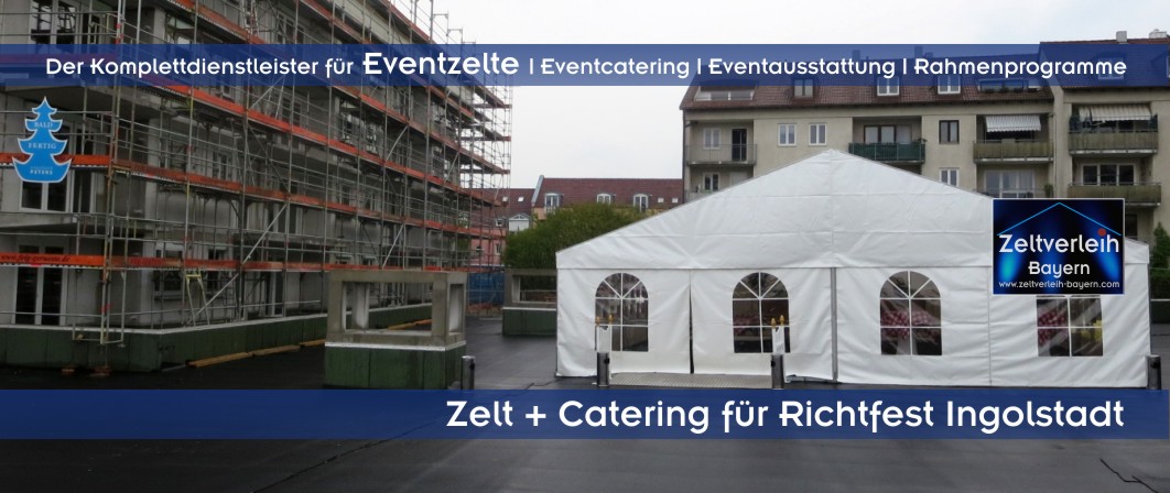 Eventagentur Ingolstadt – Richtfest Zelt & Catering Traditionelles bayerisches Richtfest in Ingolstadt: Wetterfestes Giebelzelt und zünftiges Catering, organisiert von Peter Schätzl, Ihrer Eventagentur für Ingolstadt.
